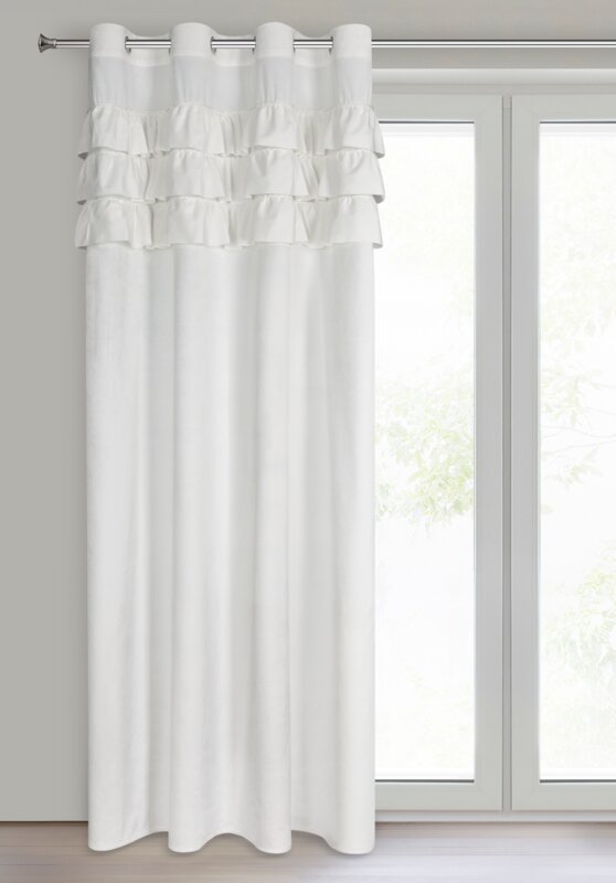Zasłona gotowa biała 140 x 250 cm – dodaje uroku wnętrzu