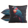 Poszewka velvet z haftem czarna 45 x 45 cm – wprowadzi egzotyczny klimat