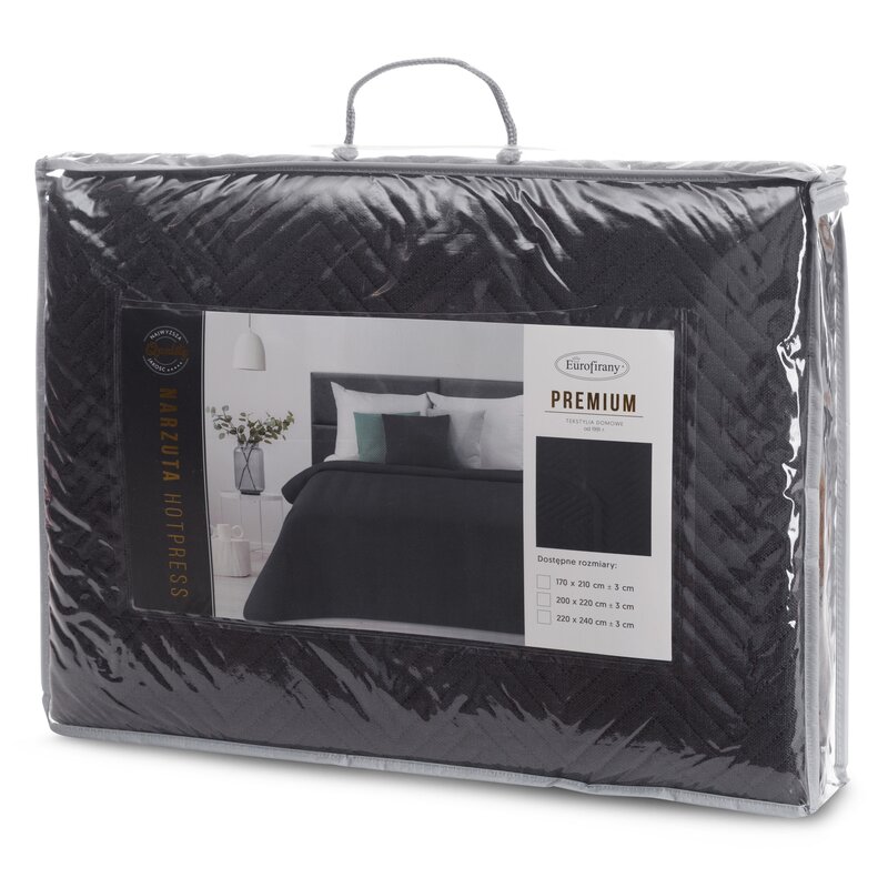 Narzuta len grafitowa 200 x 220 cm – dodaje przytulności