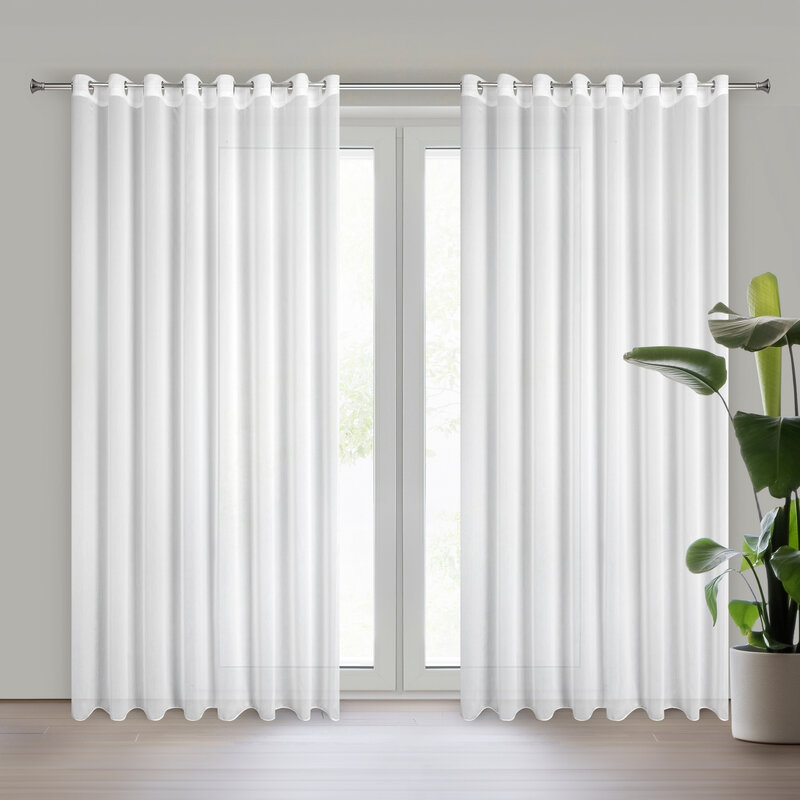 Firana gotowa Tirsa biała 300 x 250 cm – rozświetla wnętrze