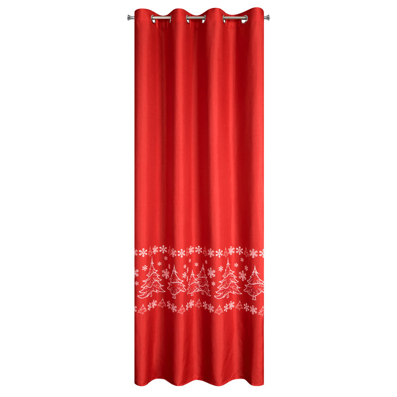 ZASŁONA ŚWIATECZNA RUBI 140 X 250 CM CZERWONY