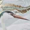 Obraz ręcznie malowany tropikalna czapla biały 50 X 70 CM – wprowadza egzotyczny urok