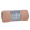 Koc flano beżowy 150 x 200 cm – miękki i przytulny