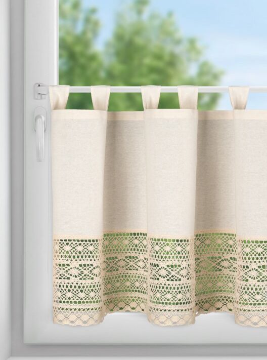 Firana gotowa Maddeline na szelkach jasnobeżowa 150 X 60 CM – subtelna prywatność