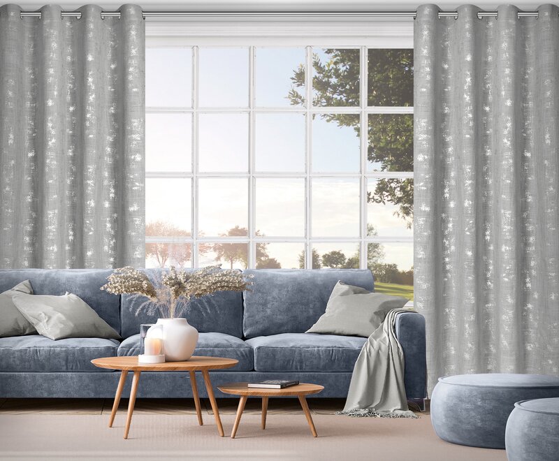 Zasłona gotowa Solana srebrna 140 x 250 cm – zaciemnia pomieszczenie