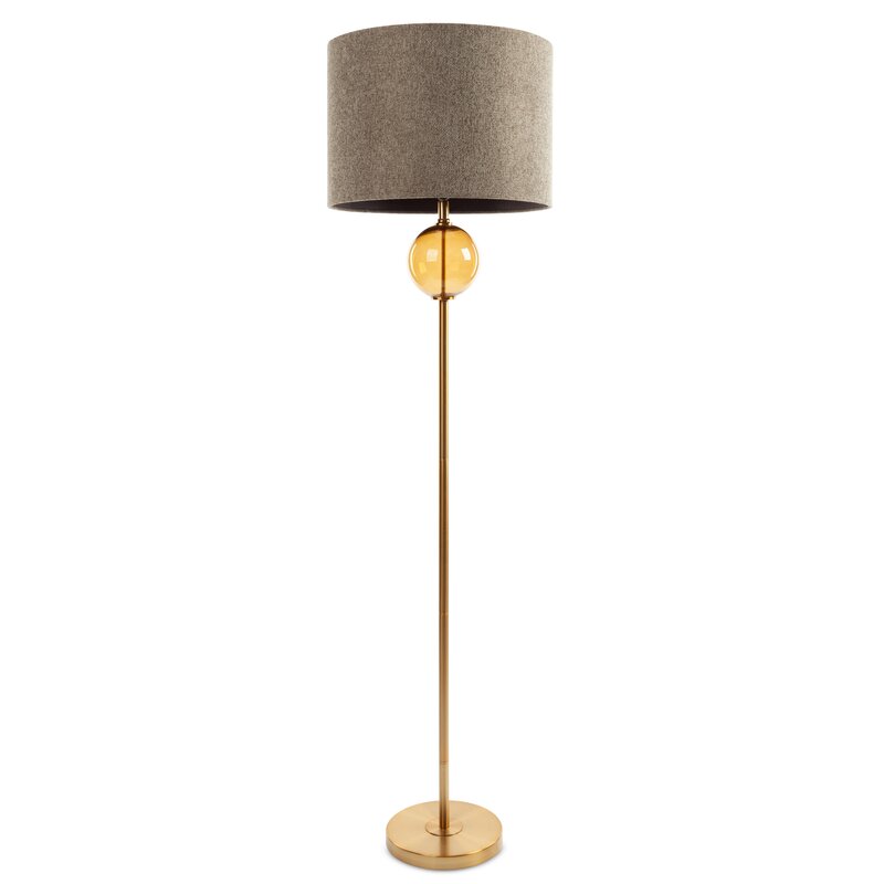Lampa podłogowa Leona beżowa O 46 x 165 cm – tworzy przytulny nastrój