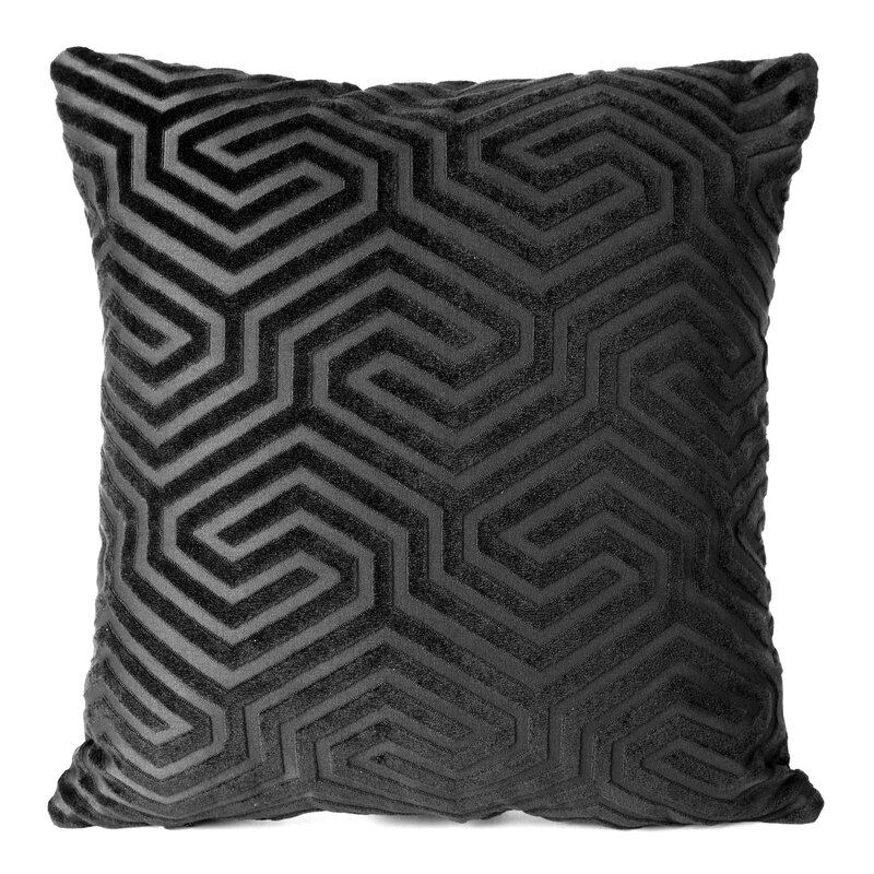 Poszewka dekoracyjna aksamitna czarna 40 x 40 cm – doda szyku wnętrzu