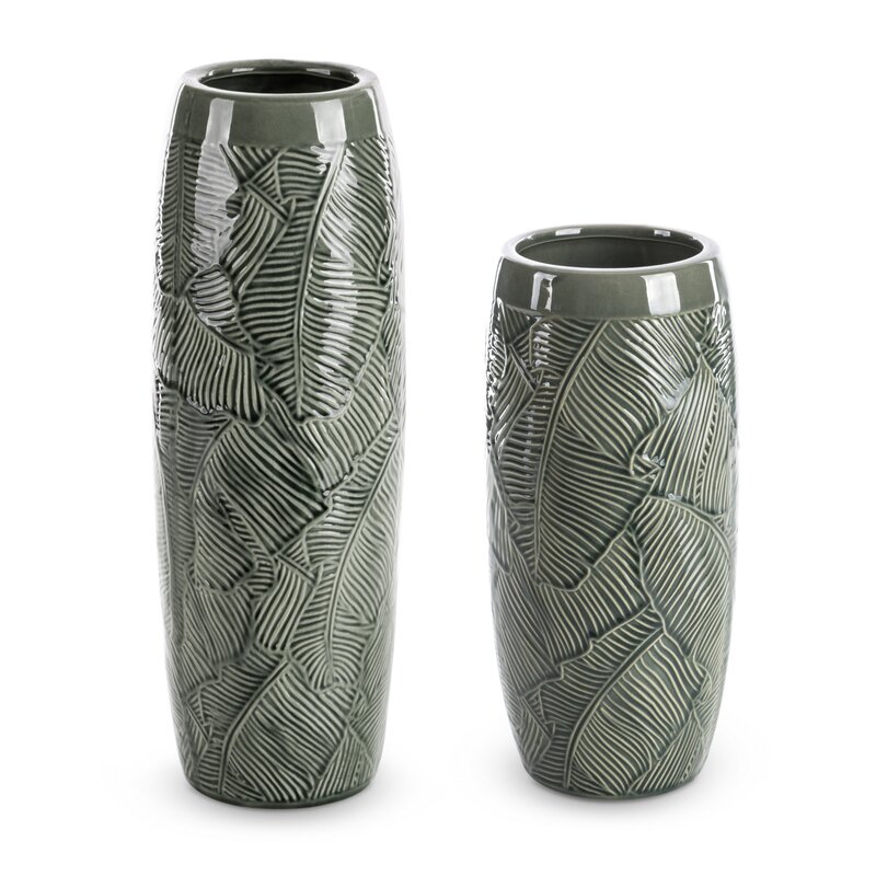 WAZON DEKORACYJNY DARA (01) FI 14 X 40 CM TURKUSOWY