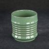 Doniczka ceramiczna zielona fi 11 x 11 cm – idealna na parapet