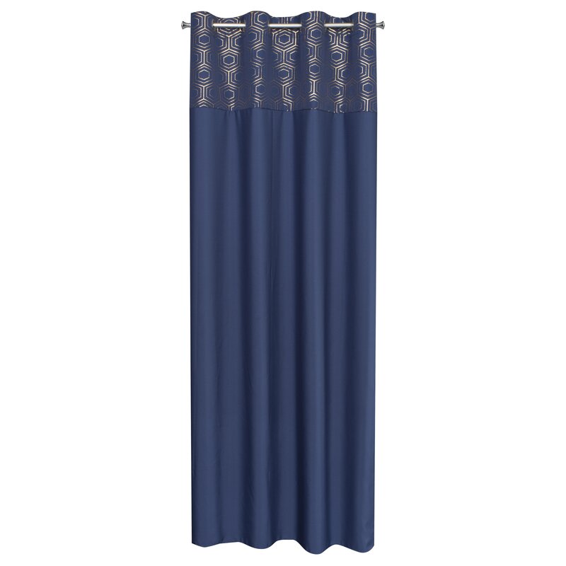 Zasłona gotowa Dafne granatowa 140 X 250 CM – zapewnia prywatność