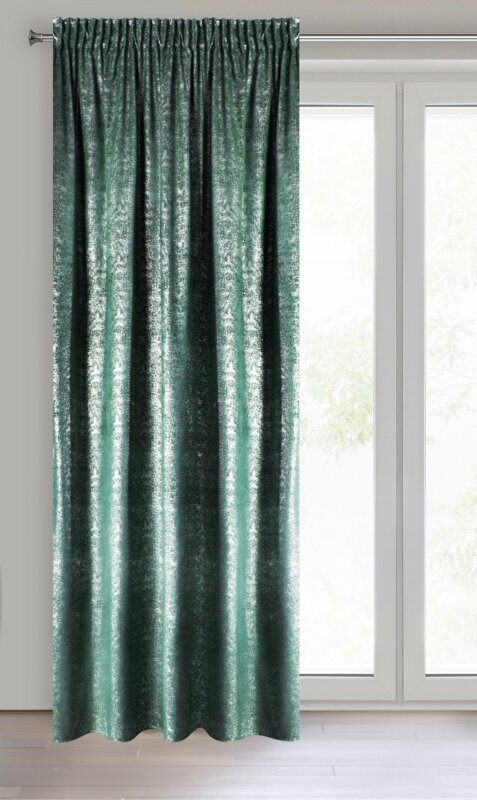 Zasłona welwetowa D91 Cypr turkusowa 140 X 270 CM – miękka i przytulna
