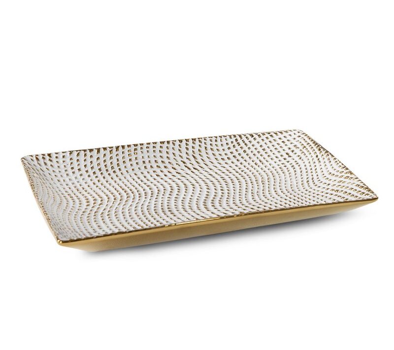 Patera ceramiczna Verda biała 35 x 20 x 4 cm – idealna na owoce