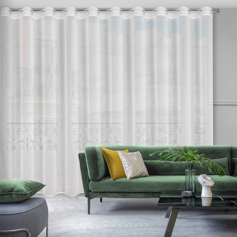 Firana gotowa Luna biała 300 x 250 cm – rozjaśnia wnętrze