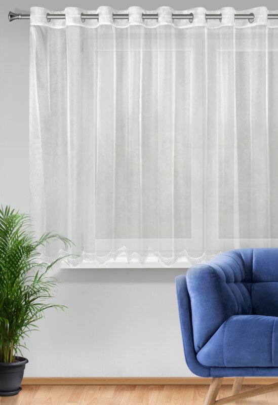 Firana gotowa Ellie biała 350 x 145 cm – rozjaśnia wnętrze