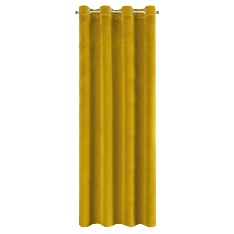 Zasłona gotowa Samanta musztardowa 140 x 250 cm – zaciemnia pomieszczenie