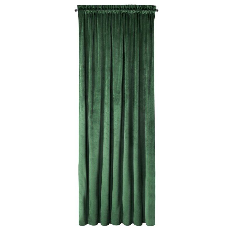 Zasłona gotowa ciemnozielona 140 x 270 cm – wprowadzi relaks