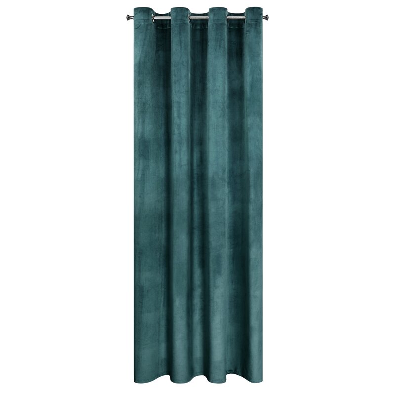 Zasłona gotowa ciemnoturkusowa 140 x 250 cm – zaciemniająca i stylowa