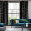 Zasłona gotowa Pierre Cardin Margo czarna 140 X 250 cm – z aksamitnego welwetu