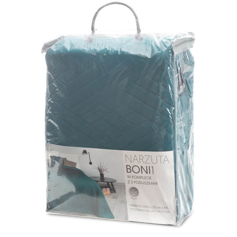 Narzuta na łóżko ciemnoturkusowa 200x220 cm – wprowadzi świeżość