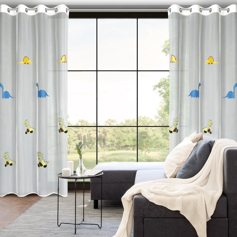 Firana gotowa Dino biała 140 x 250 cm – rozprasza światło