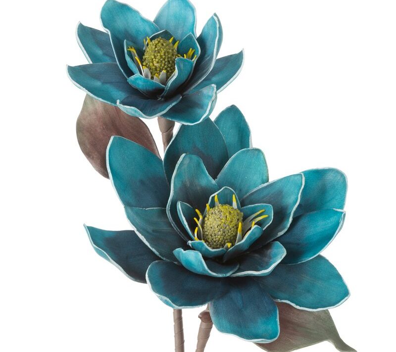 Kwiat dekoracyjny Flore 714 turkusowy O 20 X 84 CM – do wazonu lub kompozycji
