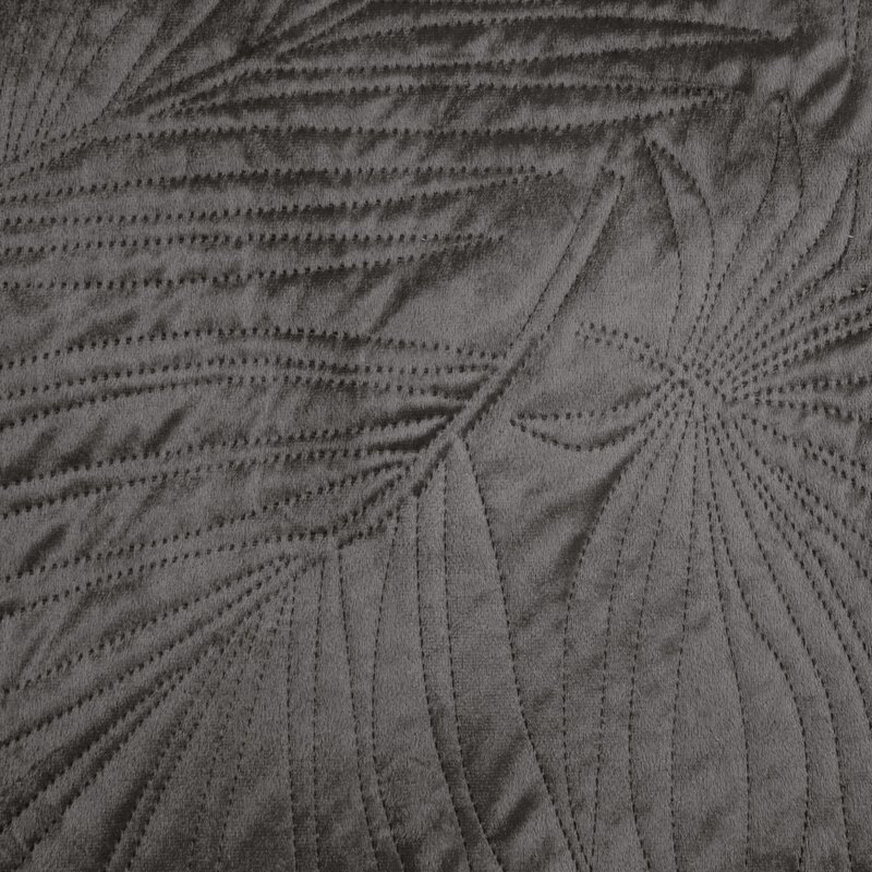 Narzuta welurowa D91 grafitowa 170 x 210 cm – doda przytulności