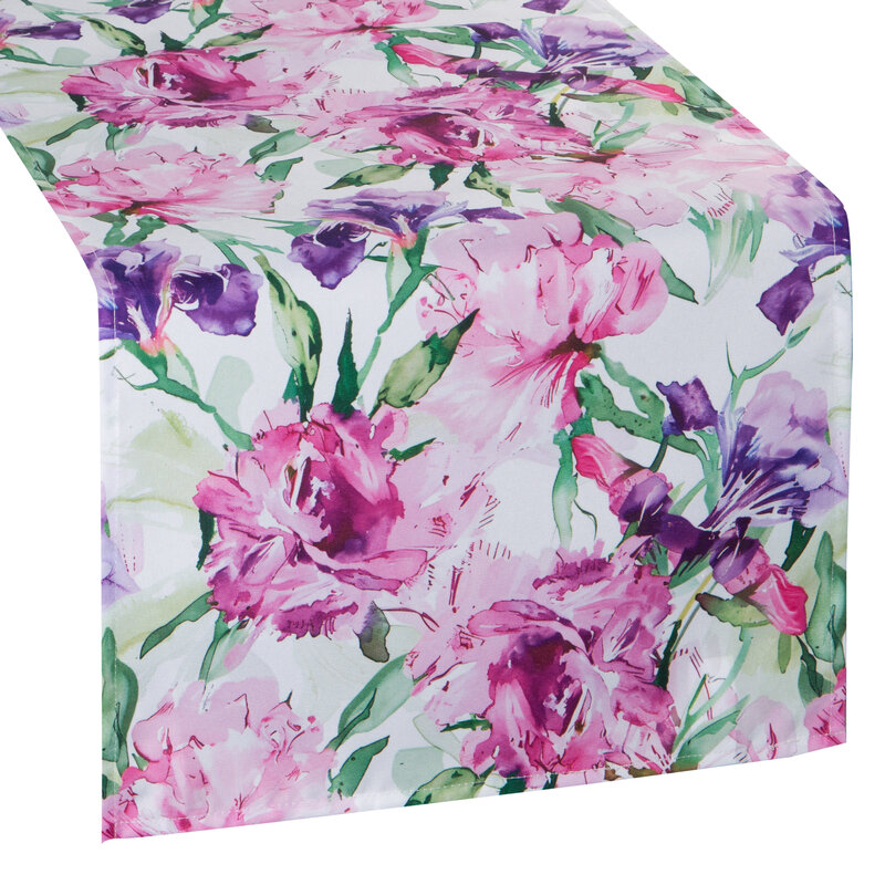 Obrus tarasowy Garden pudrowy róż 40 x 140 cm – wodoodporny i praktyczny