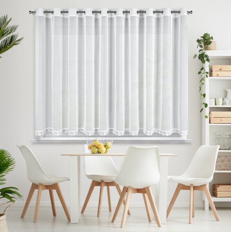 Firana gotowa Suzan biała 350 X 140 cm – rozjaśnia wnętrze