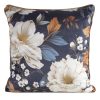 Poszewka FIORA1 granatowa 45 X 45 cm – welwetowa z nadrukiem