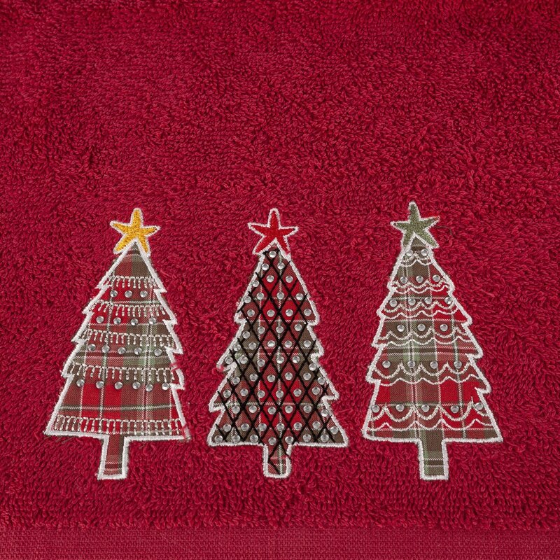 RĘCZNIK ŚWIATECZNY SANTA15 50 X 90 CM CZERWONY