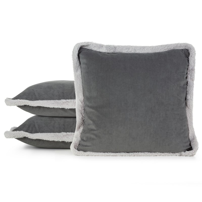 Poszewka świąteczna stalowa 45 x 45 cm – elegancki design