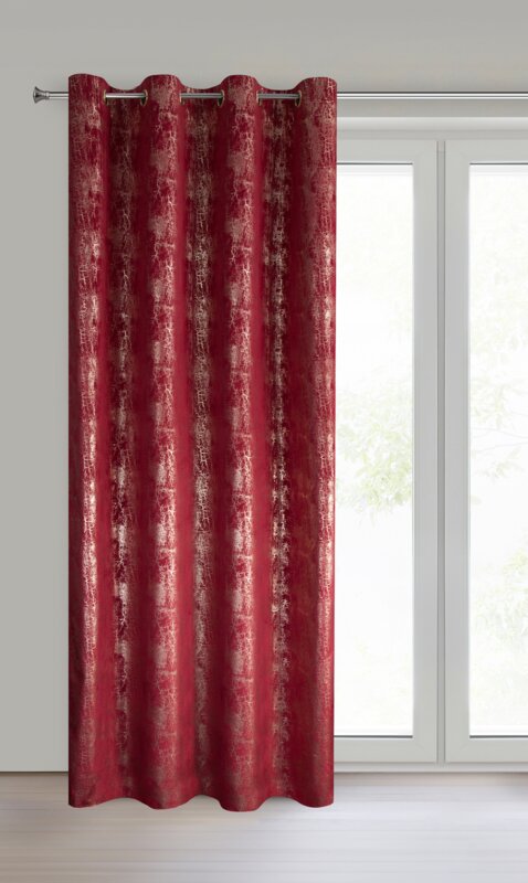 Zasłona gotowa bordowa 140 x 250 cm – zaciemniająca welwet