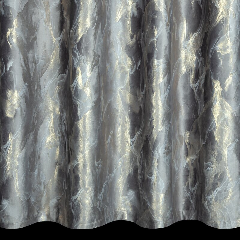 Zasłona gotowa Melody stalowa 140 x 250 cm – zaciemnia pomieszczenie