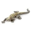Figurka ceramiczna GATOS srebrna 20 x 8 x 3 cm – stylowa dekoracja