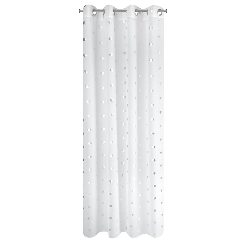Firana gotowa Benay biała 140 X 250 CM – z delikatnym nadrukiem