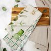 Komplet ściereczek kuchennych 3szt 50x75 cm bawełniany kolor naturalny,zielony 200 g/m2 CLOVER – wprowadza harmonię