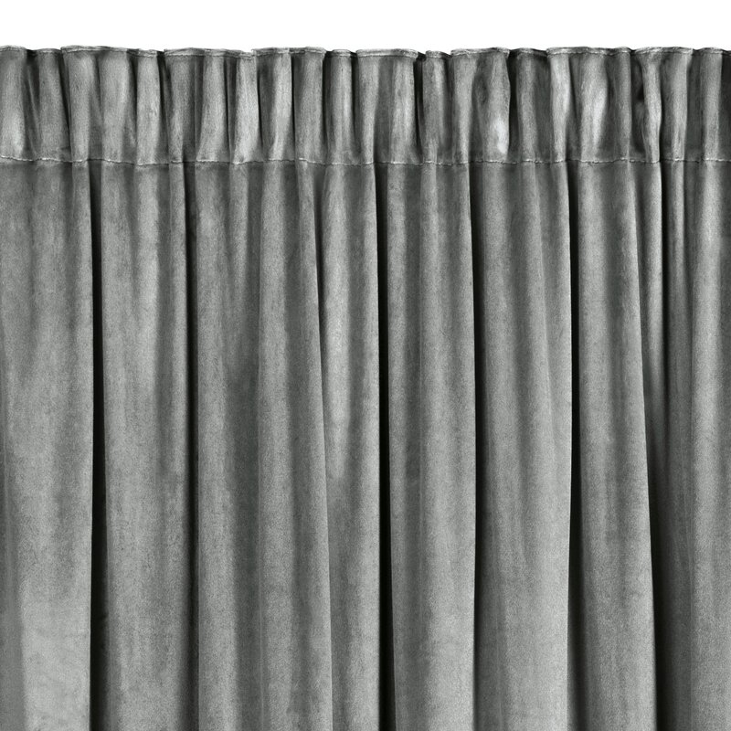 Zasłona gotowa Carli srebrna 140 x 270 cm – delikatne zaciemnienie