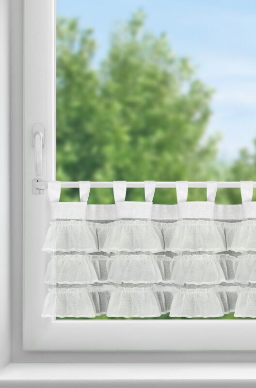Firana gotowa Lilia biała 150 x 45 cm – rozprasza światło