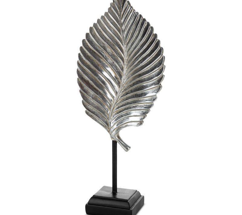 Figurka ceramiczna Lifi srebrna 16 x 10 x 39 cm – ozdoba salonu