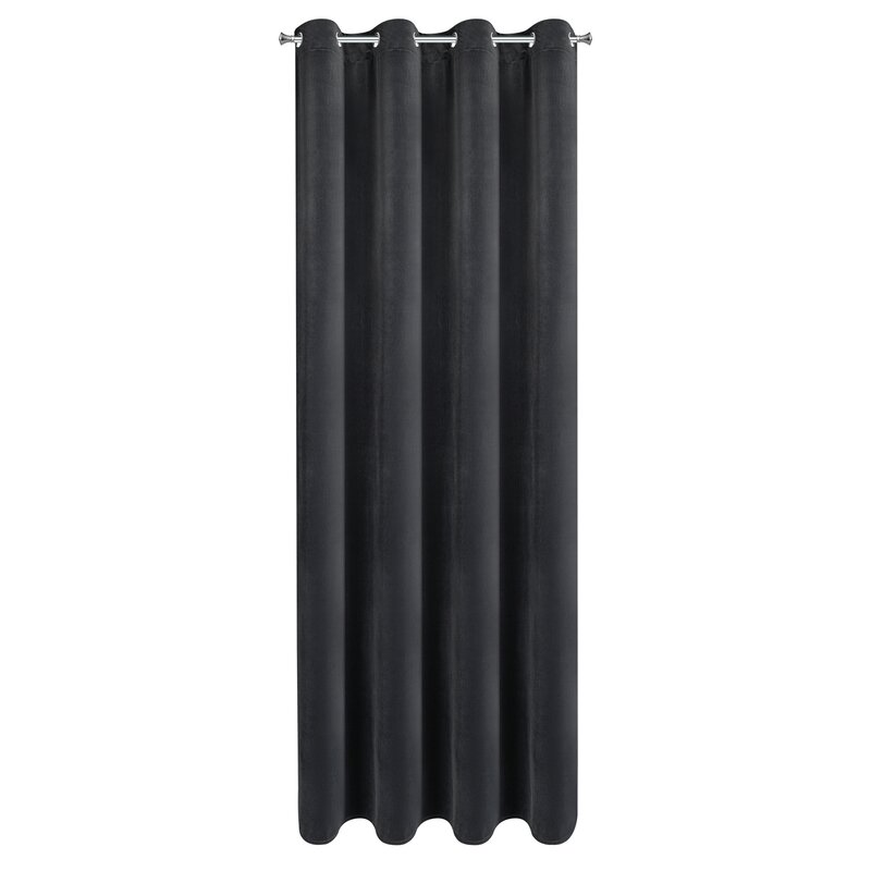 Zasłona gotowa Nita czarna 140 x 250 cm – pełne zaciemnienie