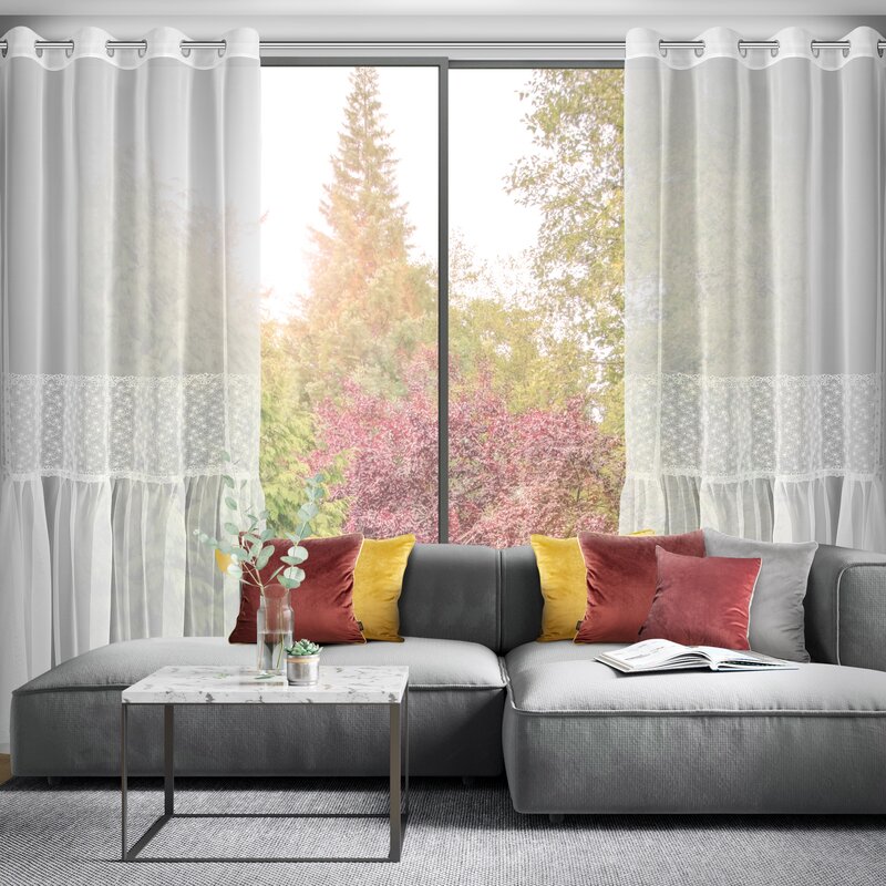 Firana gotowa Lauri biała 140 X 250 CM – wnosi lekkość i świeżość