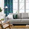 Zasłona gotowa D91 Palms czarna 140 x 250 cm – wprowadza egzotyczny klimat
