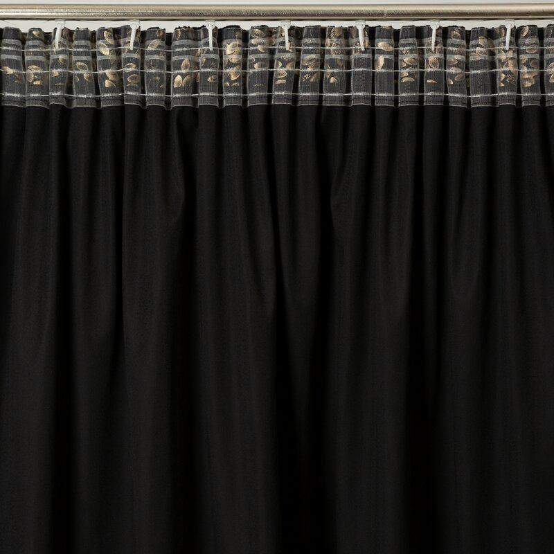 Zasłona gotowa Felis czarna 140 x 270 cm – zaciemniająca i elegancka