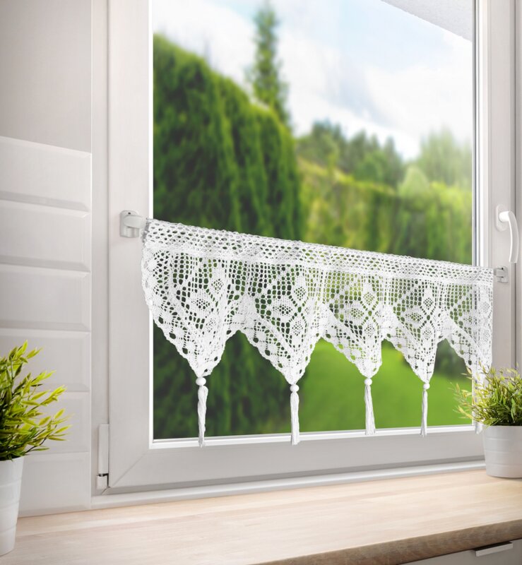 Firana gotowa Martha biała 150 x 30 cm – rozprasza światło