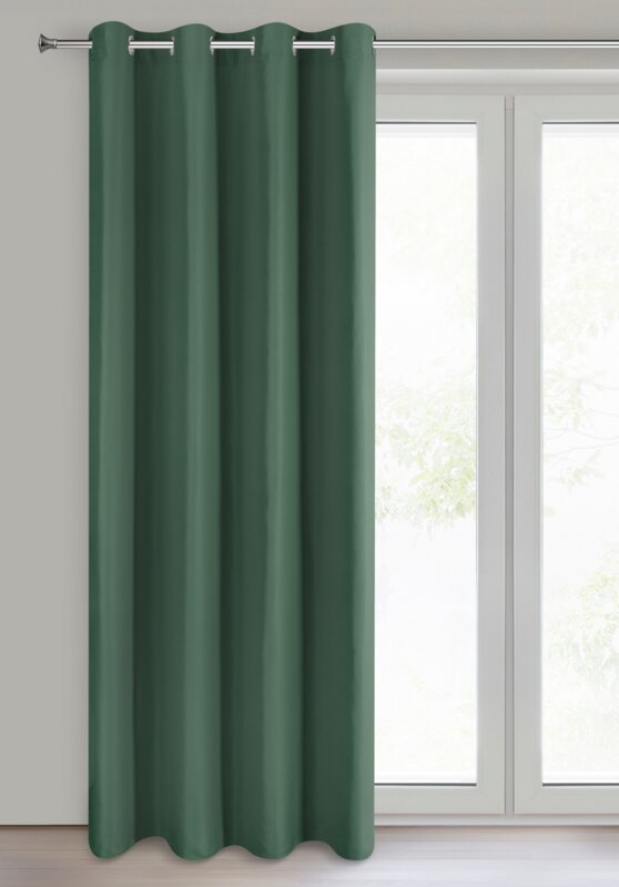 Zasłona gotowa ADARI ciemnozielona 140 X 250 CM – tworzy przytulny nastrój