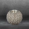 Świecznik ceramiczny Moli srebrny 11 x 9 cm – doda blasku wnętrzu