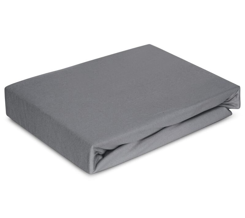 Prześcieradło dżersejowe z gumką JERS4 stalowe 120 X 200 X 25 CM – miękkie i elastyczne