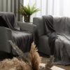 Koc flano TEDY stalowy 170 x 210 cm – ciepły i miękki