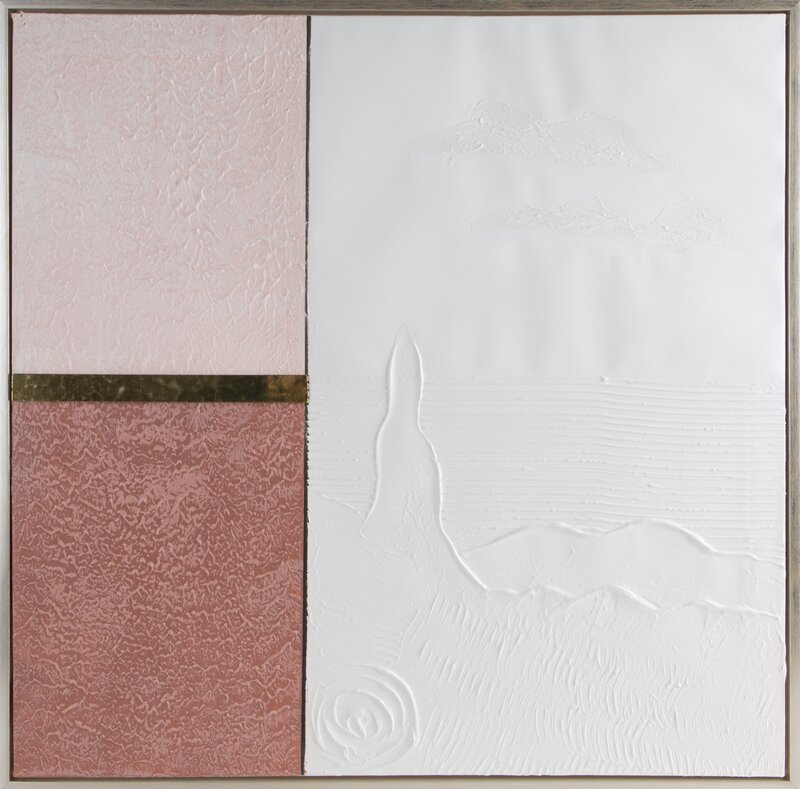 Obraz ręcznie malowany Geometryczny biały 80 X 80 cm – wnosi harmonię i styl