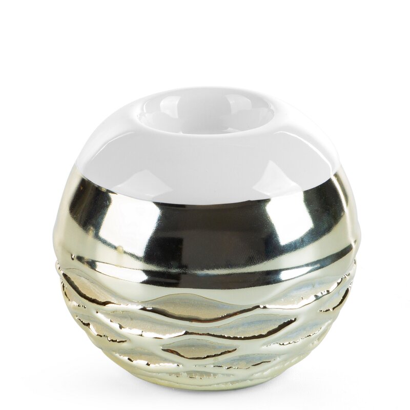 Świecznik ceramiczny DOLY (01) biały O 10 X 9 cm – solidna ceramika